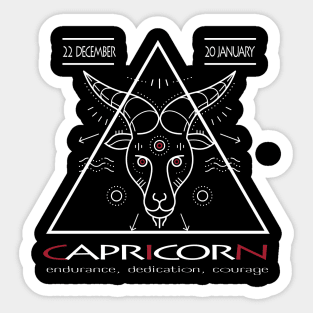 Capricorn Zodiac sign- astronomical sign - Horoscope Sticker